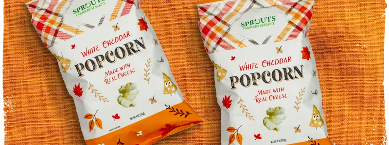 Sprouts white cheddar popcorn bags