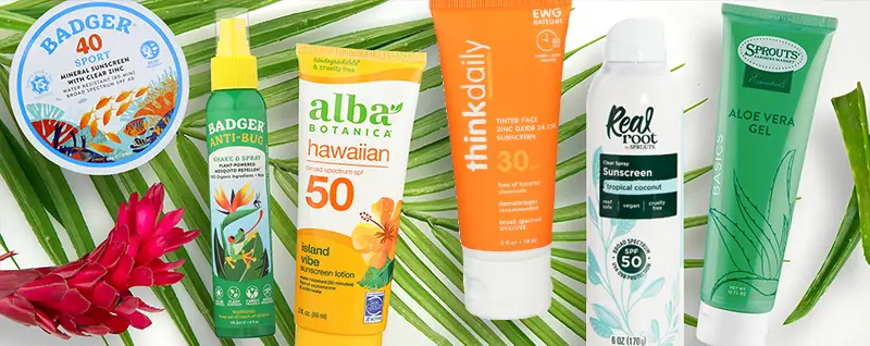 Summer sun care products