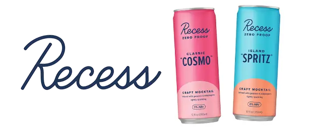 Recess logo next to product variety