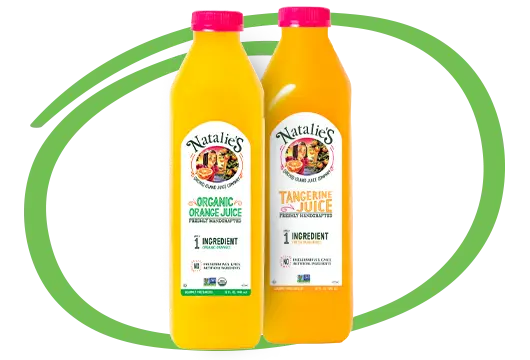 Natalies Orange Juice bottles