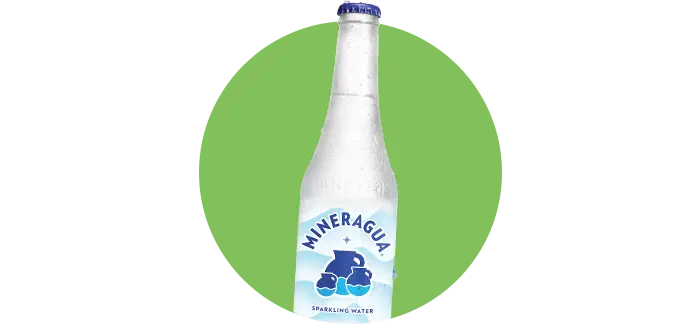 Bottle of Mineragua sparkling water