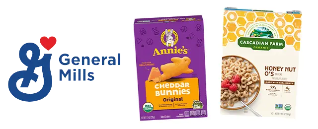 General Mills logo next to product variety