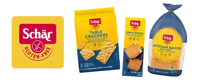 Schar logo next to product variety