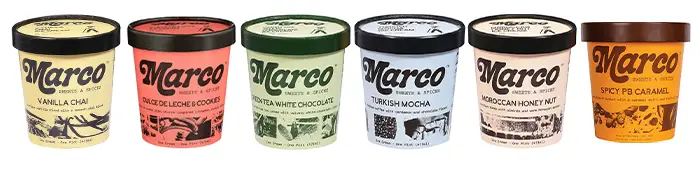 Marco Ice Cream varieties
