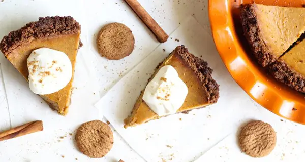 Cream Cheese Pumpkin Pie with Gingersnap Crust