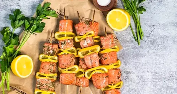 Citrus Salmon Skewers